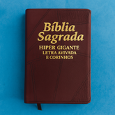 Bíblia Letra Gigante Premium – Leitura Fácil + Harpa e Corinhos